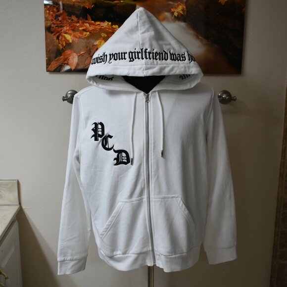 pcd Pussycat Dolls hoodie Don't Cha Wish Your White hoodie jacket Size XXL 2XL - Picture 1 of 14